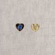 BOUTON BIJOU COEUR BI-COLOR