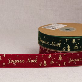 RUBAN VELOURS JOYEUX NOEL