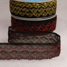 GALON 3 RANGS METALLIQUES