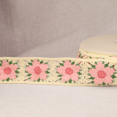 GALON CROCHET FLEURS