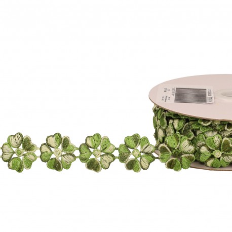 GALON BRODÉ TREFLES