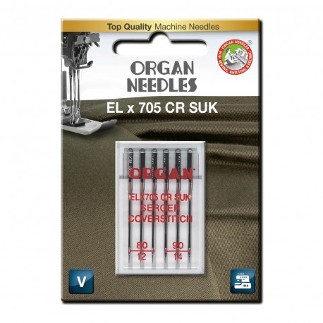 ORGAN NEEDLES ELX705 POUR SURJETEUSE
