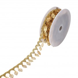 GALON FRANGE FEUILLES AJOUREES